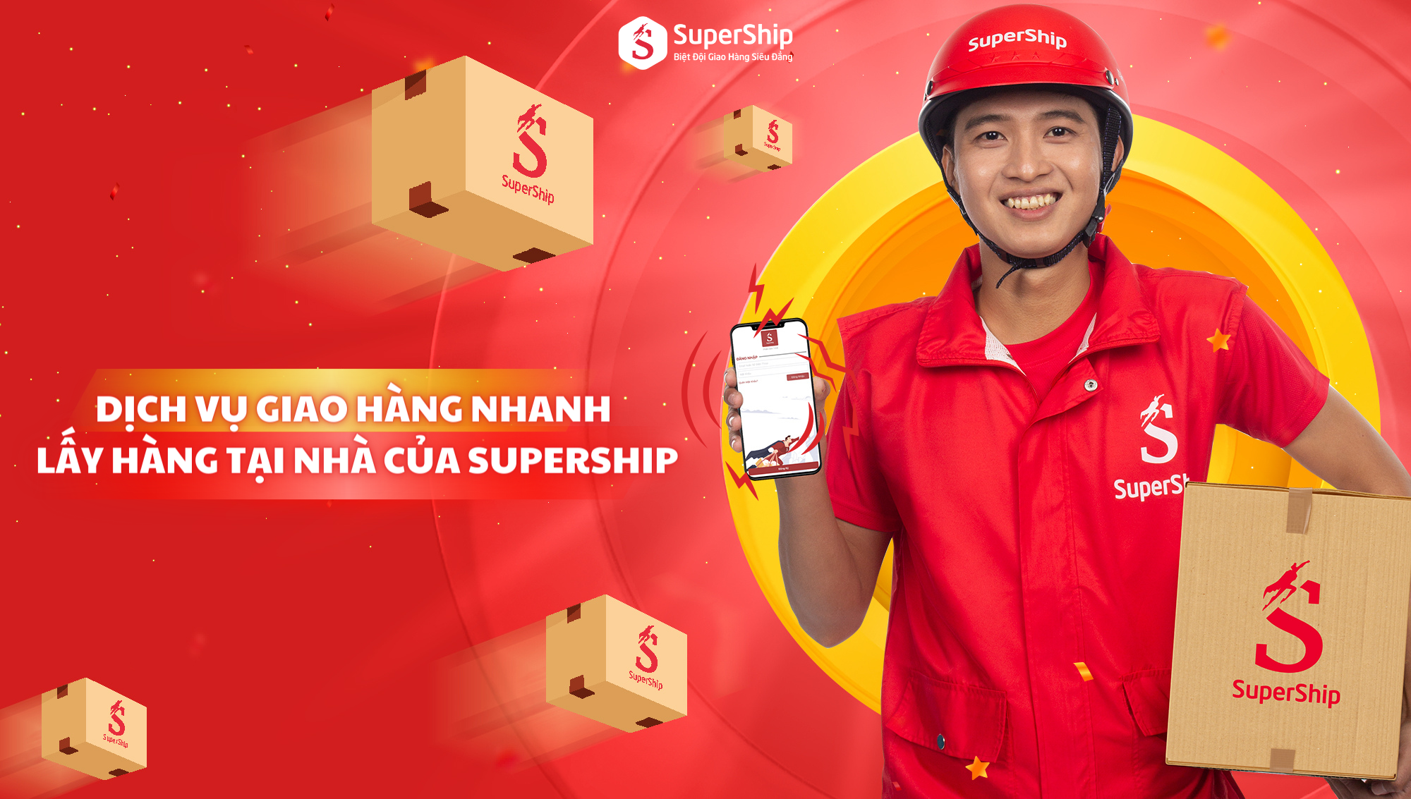 Dịch vụ giao hàng nhanh lấy hàng tại nhà của supership